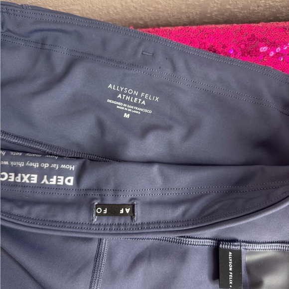 ATHLETA x Allyson Felix 💙 Navy Athletic High Waist Leggings, Reflective (Medium) - Picture 12 of 15